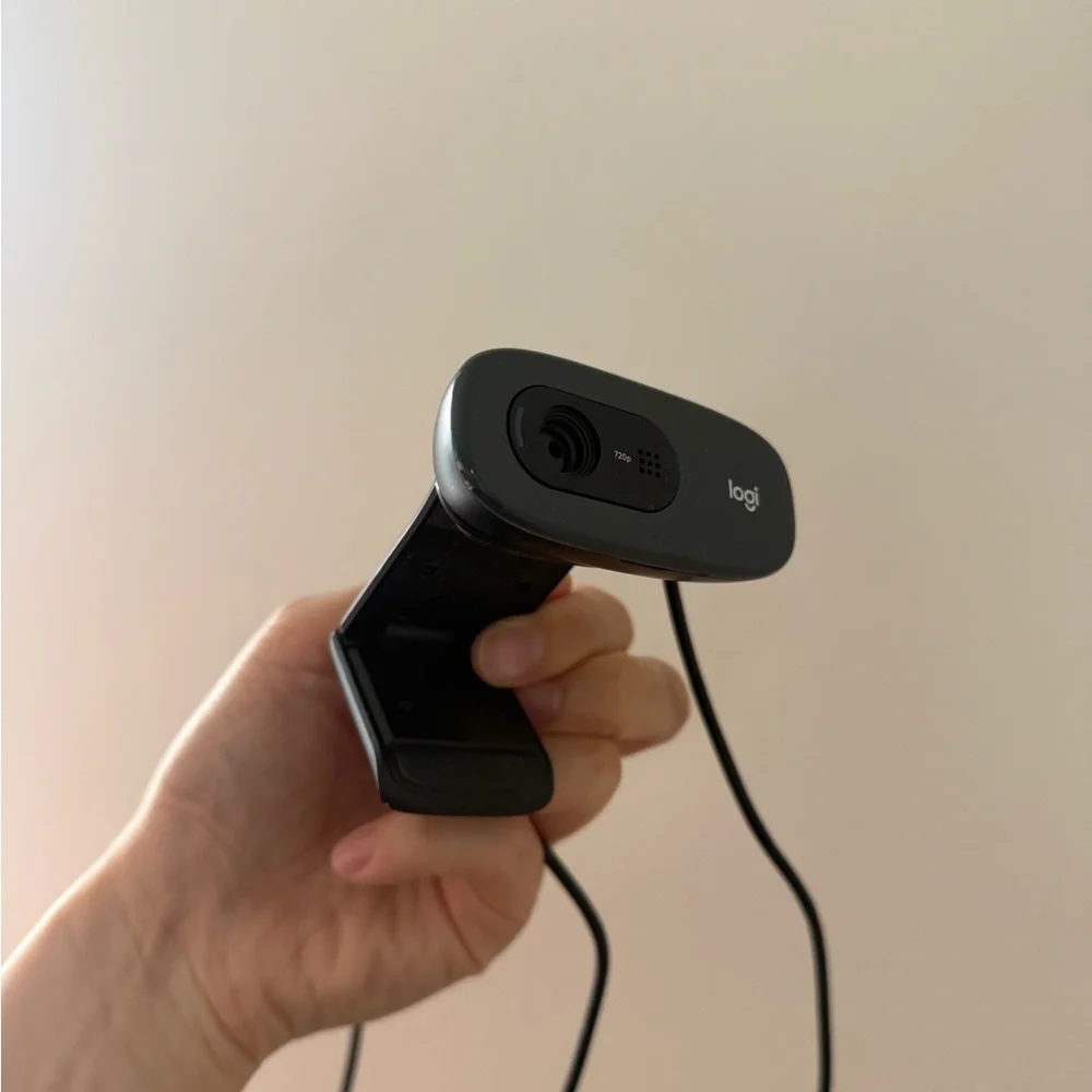 Logitech Black Webcam with Clip Mount for Computers